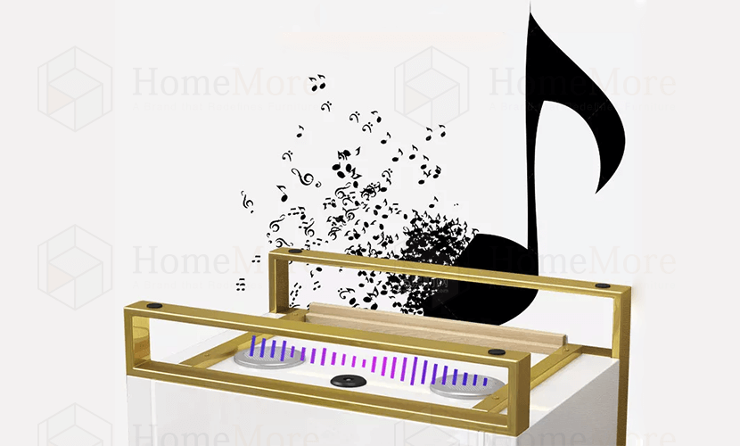 10W Bluetooth Speaker Solid Drawers Bedside Table