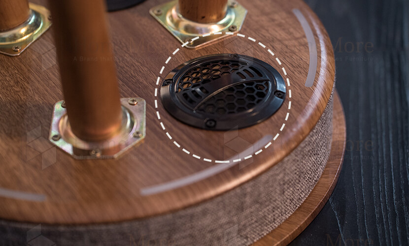 Classic Round Side Table With Bluetooth Speaker & Charger 20w Bluetooth Speaker