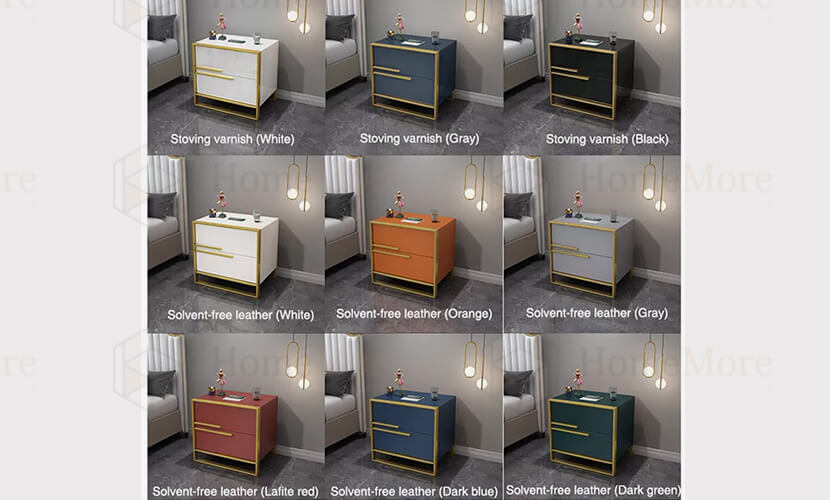 Various colors  Bedside Table Two Drawers Speaker 01