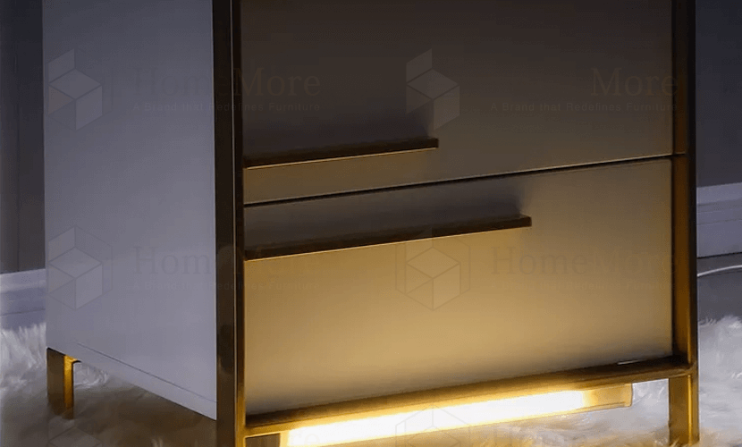 LED Smart Sensor Light Solid Drawers Bedside Table