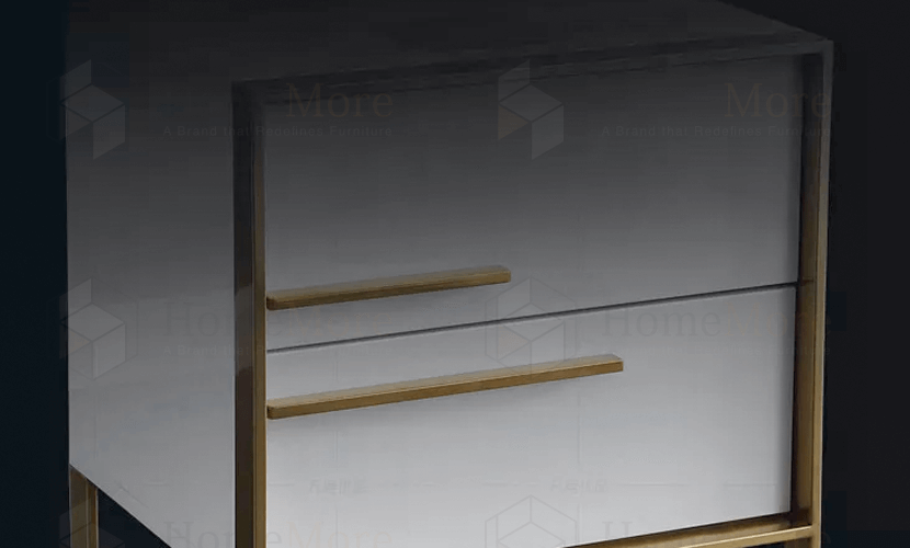 Steady load bearing metal tripod Solid Drawers Bedside Table