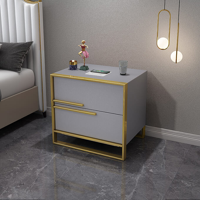 Solid Drawers Bedside Table 07