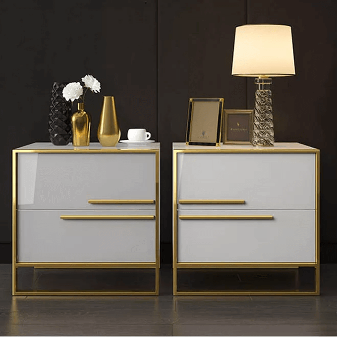 Solid Drawers Bedside Table 02