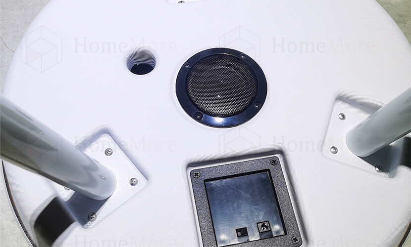 10w Bluetooth Speaker Round Side Table With Speaker & Charger