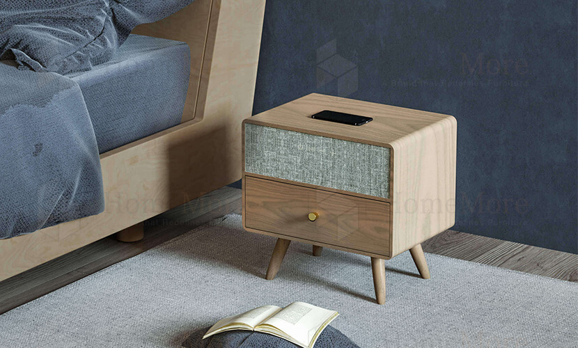 15W Wireless charging Nordic Bedside Square Table Speaker