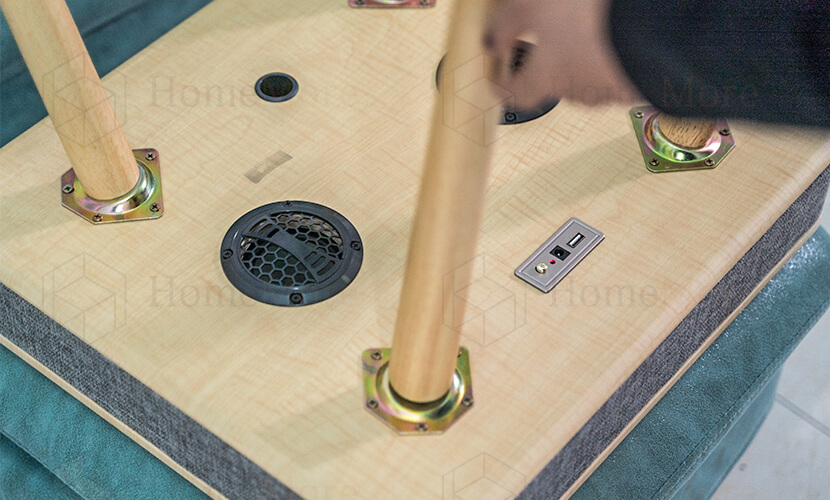 20w Bluetooth Speaker Square Side Coffee Table With Speaker