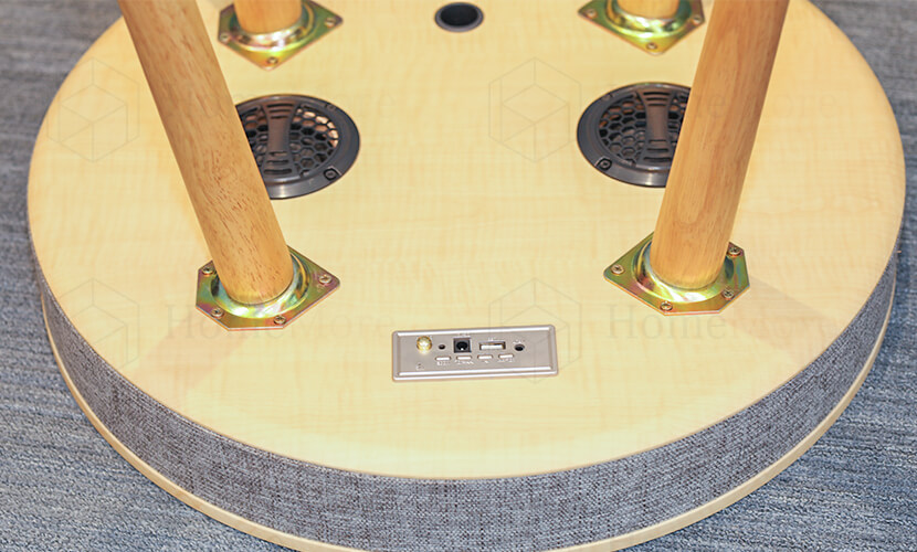 20w Bluetooth Speaker Round Side Coffee Table With Speaker