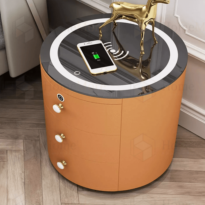 3 DRAWERS ROUND BEDSIDE TABLE II M31105 1