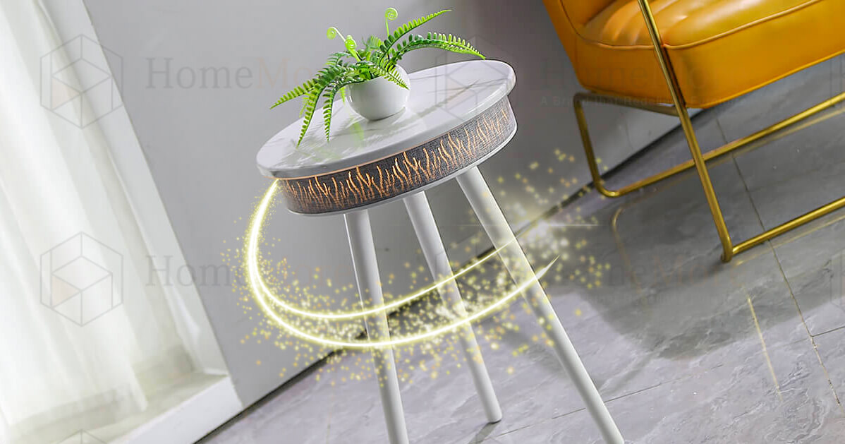 360° Surround Sound Field Round End Table Speaker