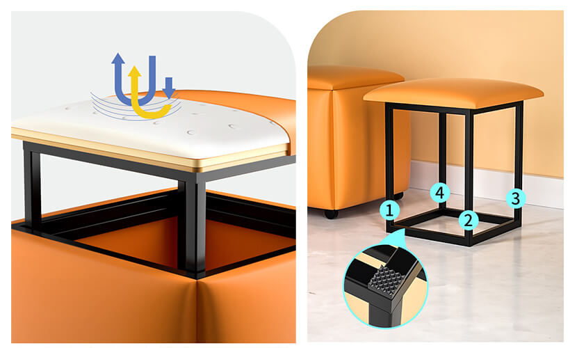 Comforable For Sitting Space Saving Stool Feature