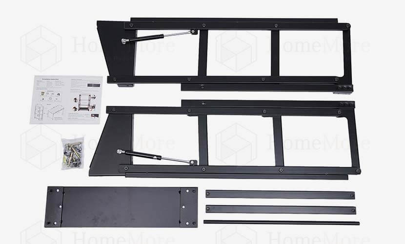 Easy to Assemble Wear Resistant Wood & Metal Material Wall Mounted Dining Table & Shelf