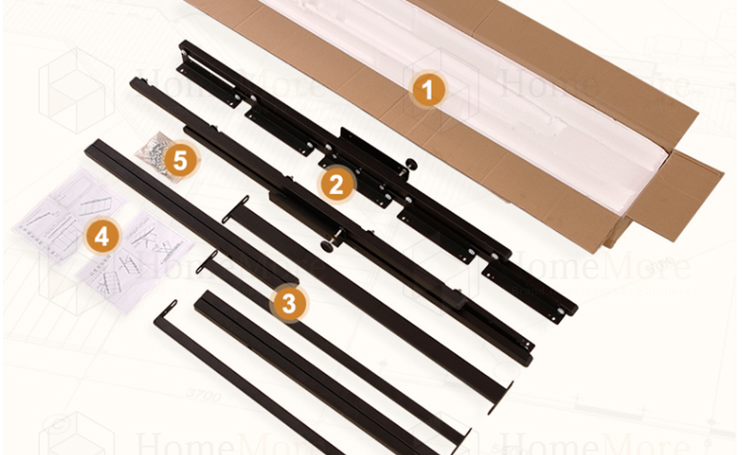 Easy to Assemble 4 Multi-functional Shelf & Dining Table