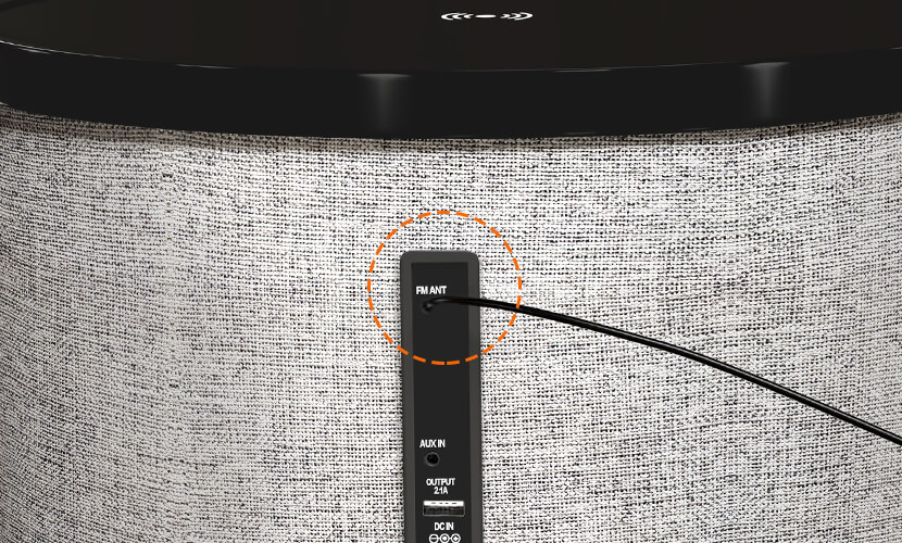 FM Scan Radio Drum Table Speaker