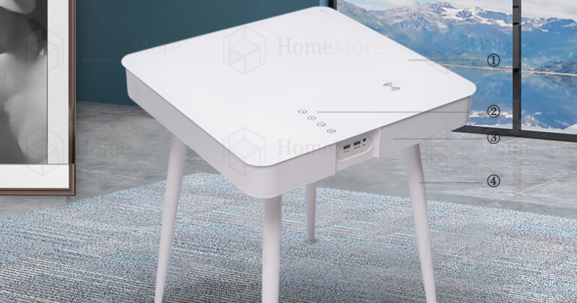 Tempered Glass Top Coffee Table Speaker Features