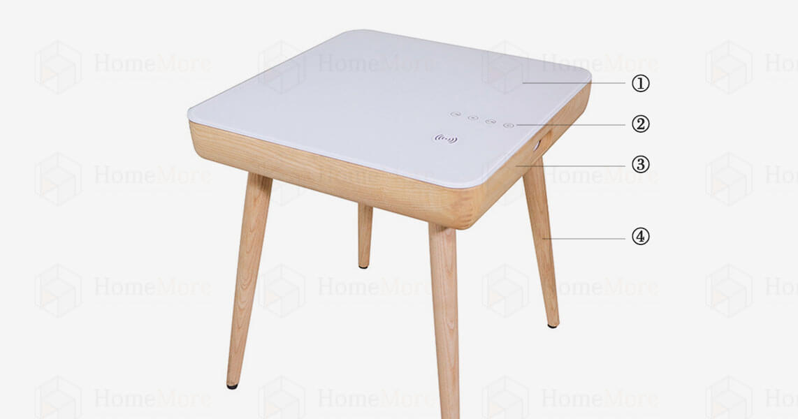 10w QI Wireless Charging End Table Features 01