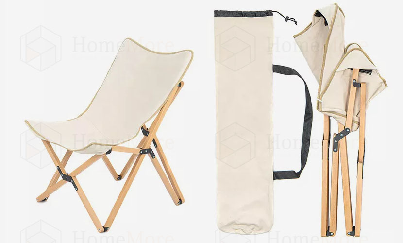 Fold and easy to carry Outdoor Solid Wood Folding Lounge Chair
