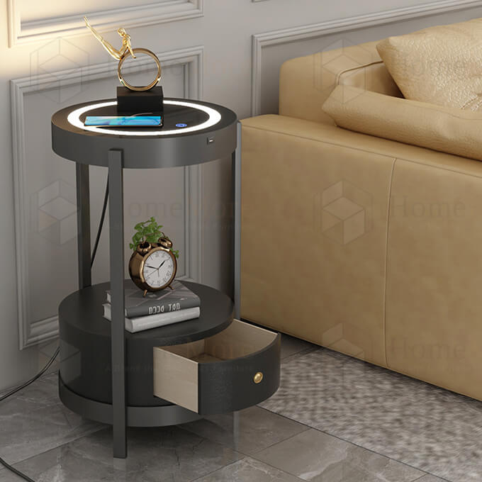 Metal Art End Table Double Layer 03