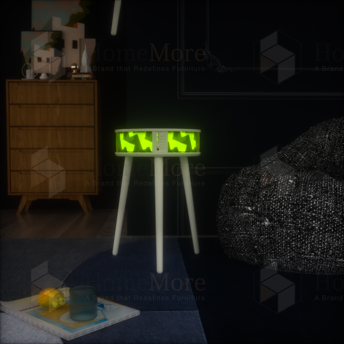 Side Table Speaker With Party Light Dynamic 08