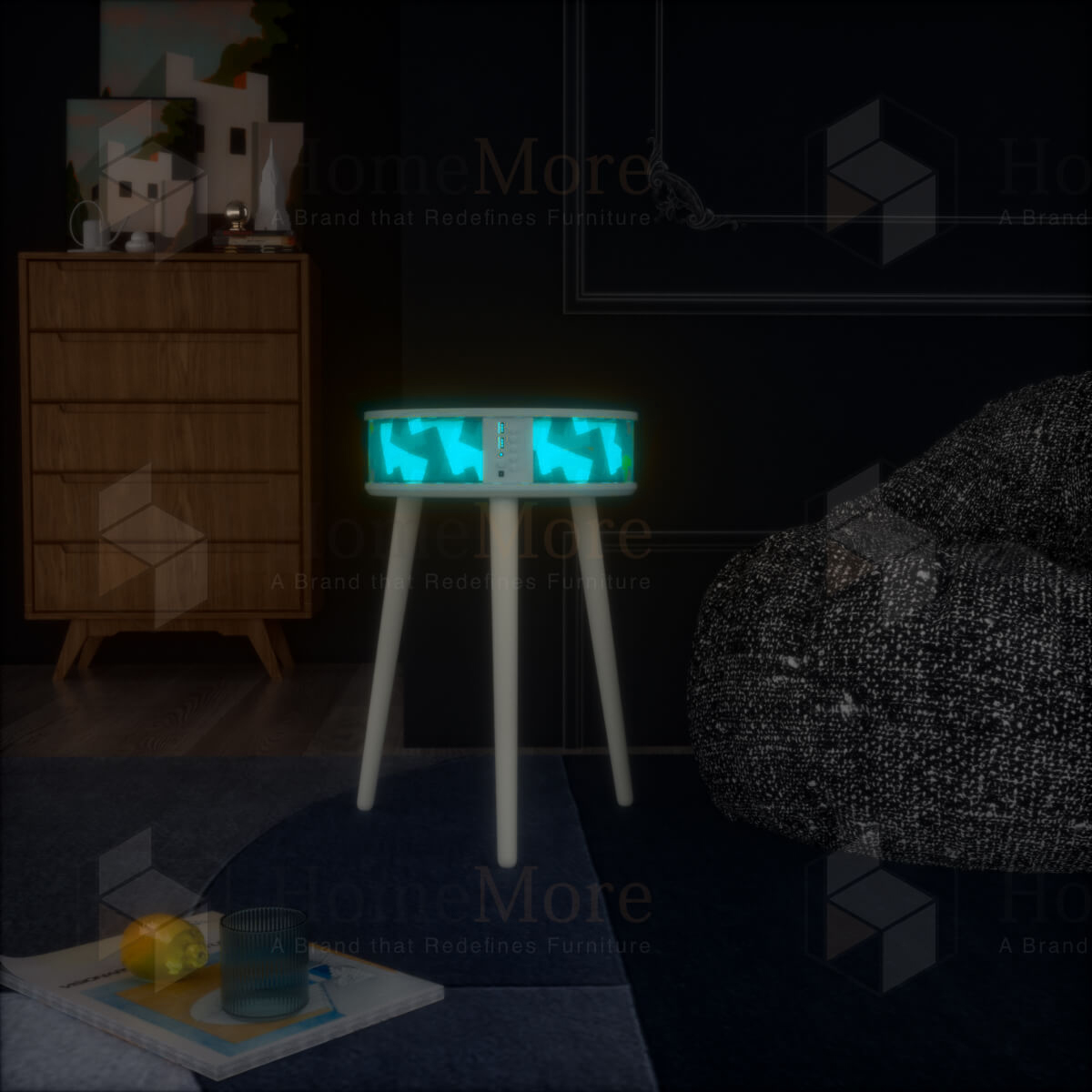 Side Table Speaker With Party Light Dynamic 07