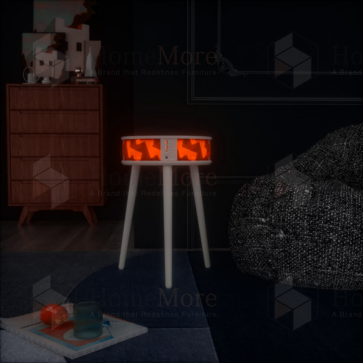 Side Table Speaker With Party Light Dynamic 03