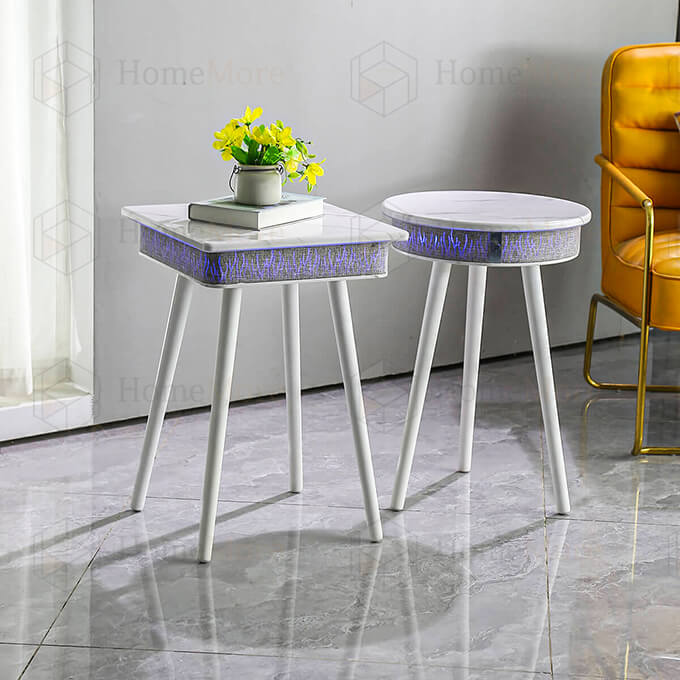 Triangle Side Table Bluetooth Speaker With Party Light 02