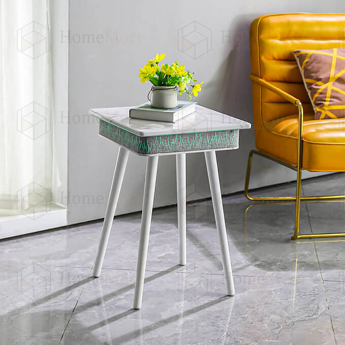 Square Side Table Speaker With Party Light 01
