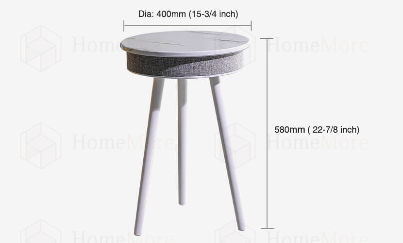 Round End Table Speaker size