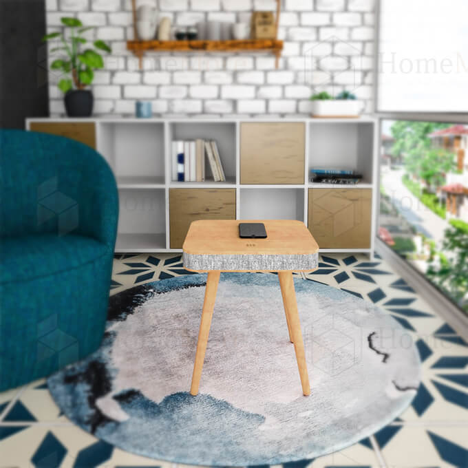 Square Side Coffee Table With Speaker 05