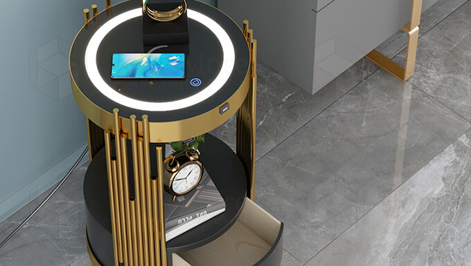 Metal Art End Table With Wireless Charger 04