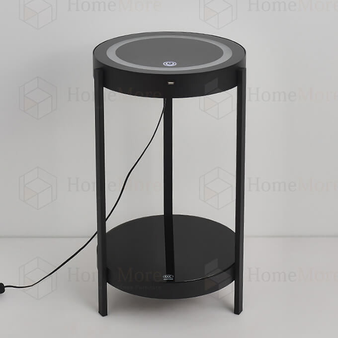 Metal Art Round End Table With Charger 04