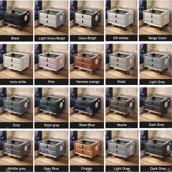 Square Two Drawer Bedside Table 01