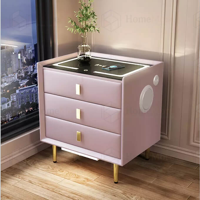 Purple Bedroom Drawer With Three Compartment 02