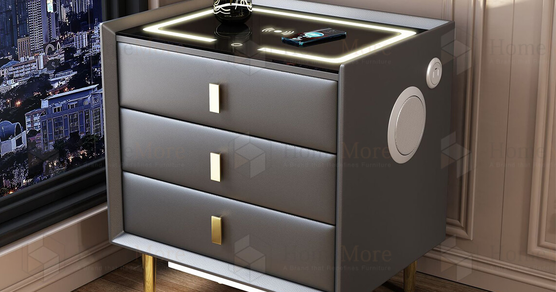 M3107 3 DRAWERS SQUARE BEDSIDE TABLE II 1 5