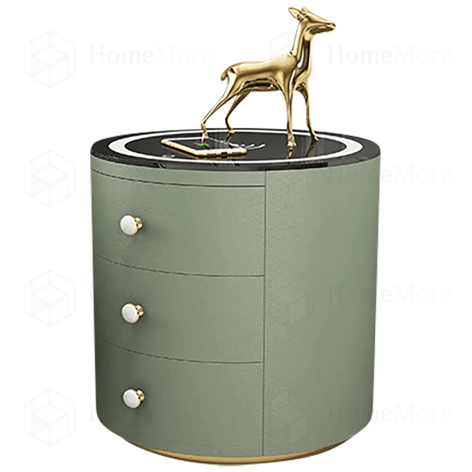 M3109 3 DRAWERS ROUND BEDSIDE TABLE I 3
