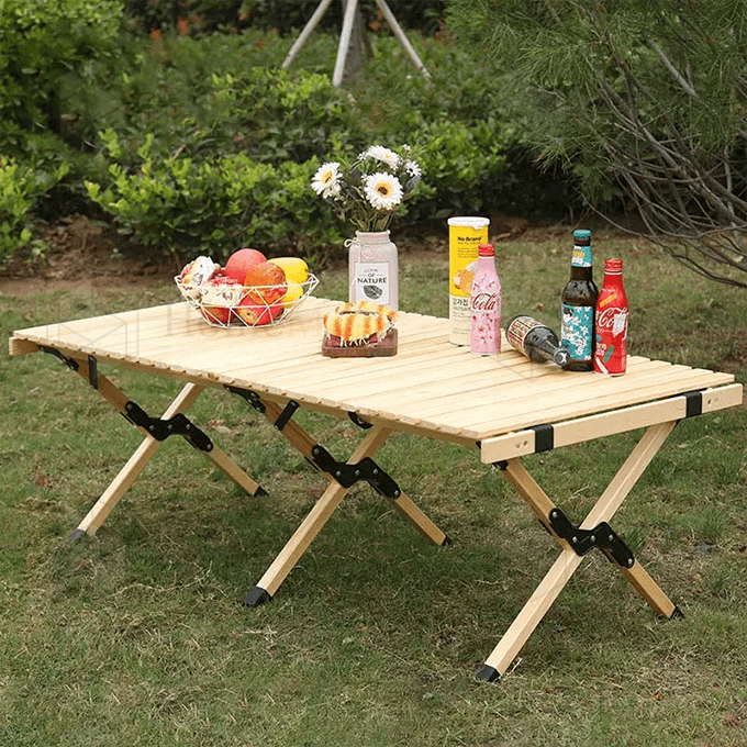 Outdoor egg roll wood table S7101 1 1