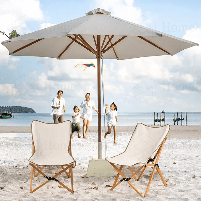 Outdoor Solid Wood Folding Lounge Chair 07