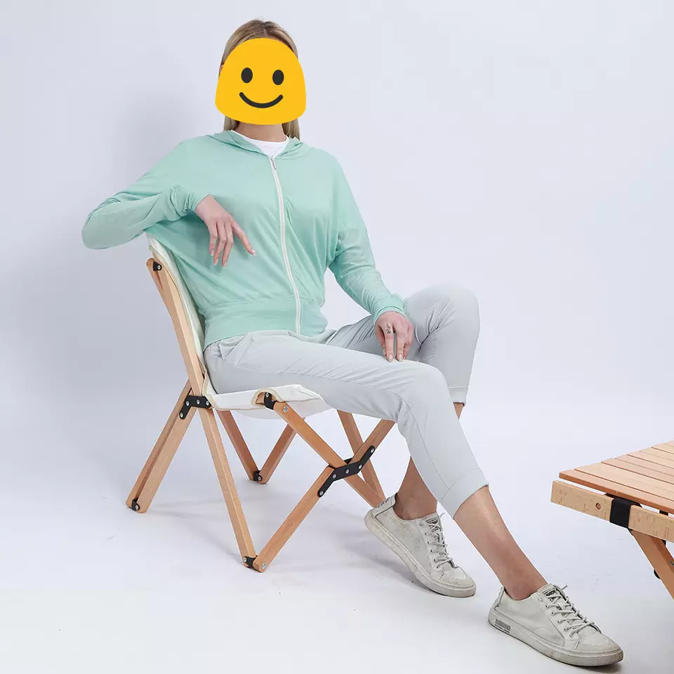 Outdoor Solid Wood Folding Lounge Chair 04