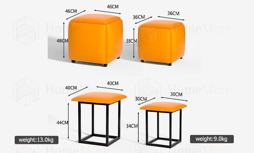 Space Saving Stool Product Size
