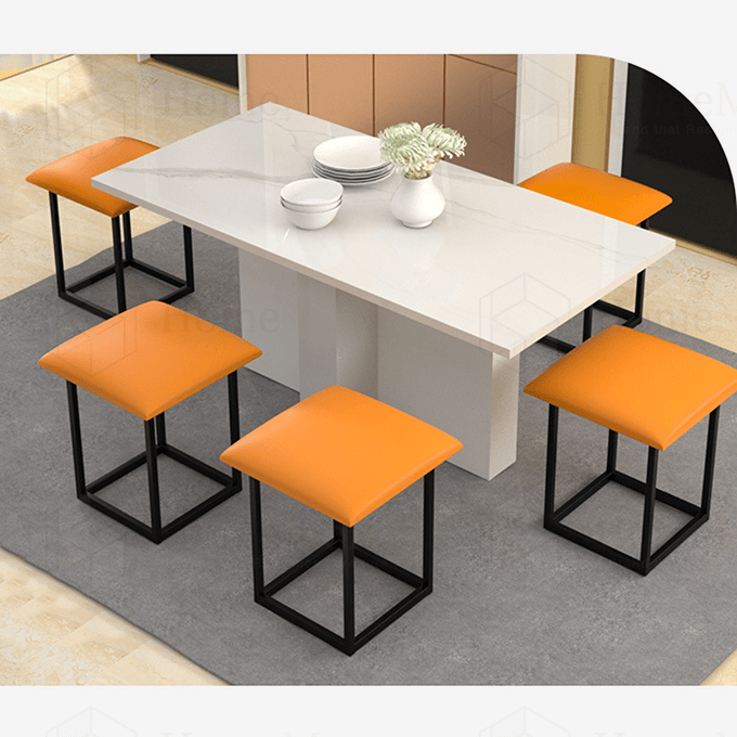 Orange 5-In-1 Magic Cube Ottoman 02