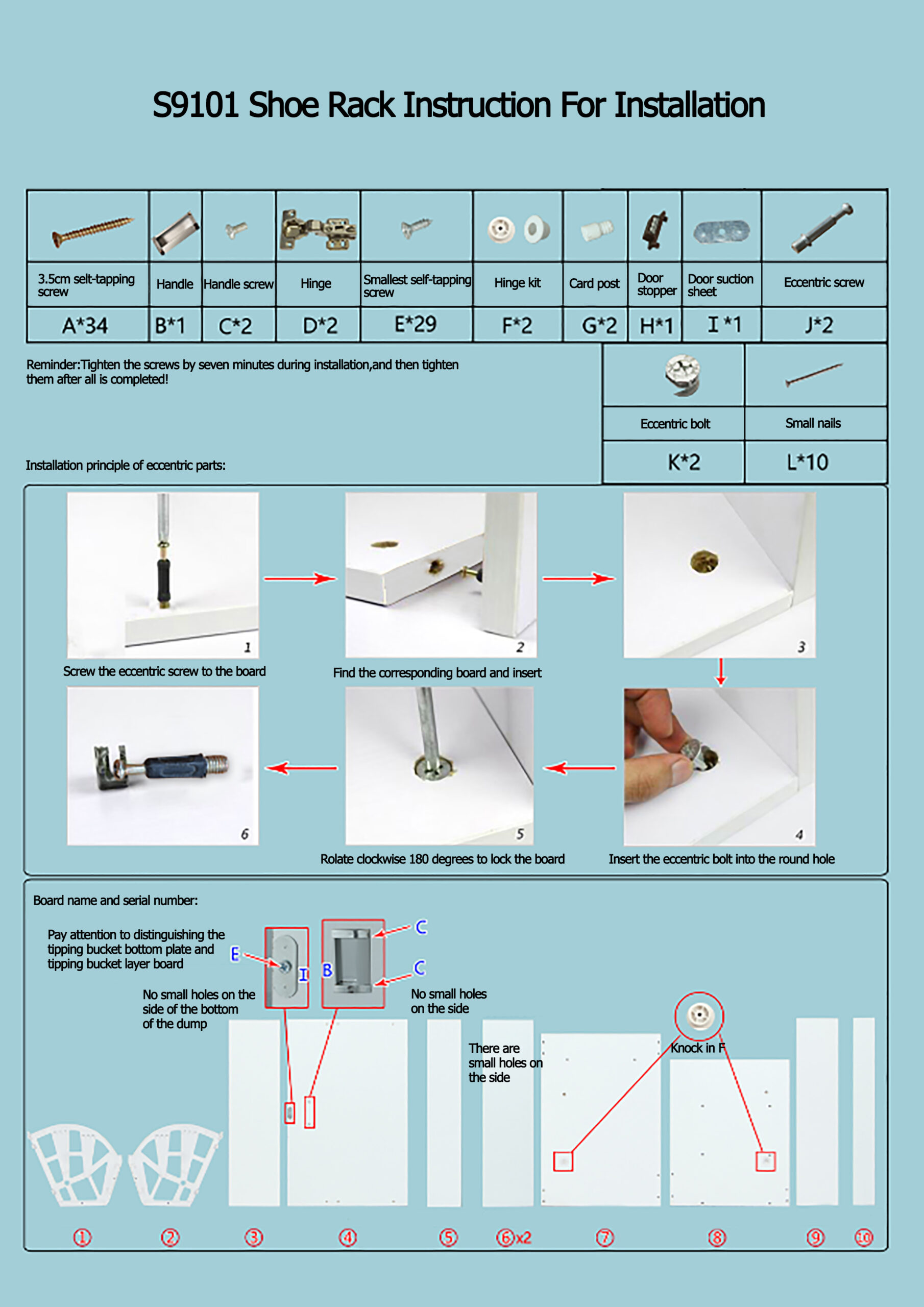 Multi-Functional Household Shoe Cabinet Installation Guide 05