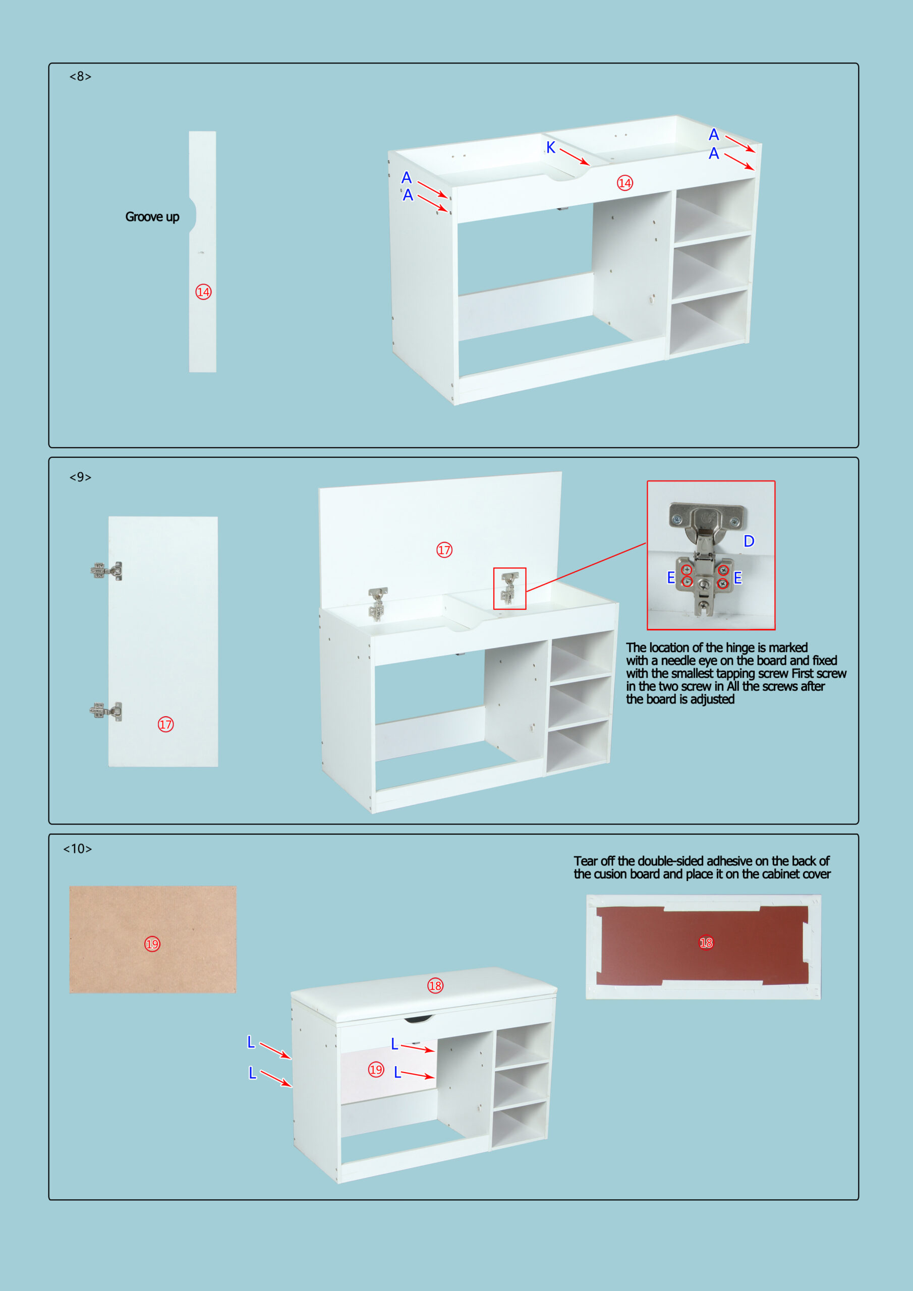 Multi-Functional Household Shoe Cabinet Installation Guide 02