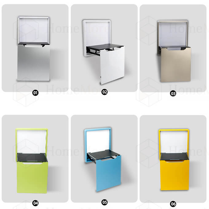 Wall Mounted Folding Shoe Stool Colors 01