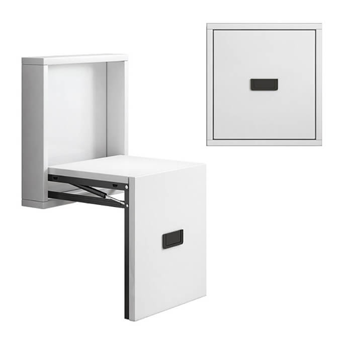 Wall Mounted Folding Shoe Stool 04