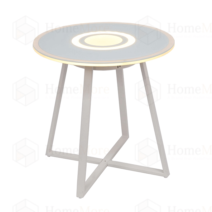 Side Table Speaker With Party Light Glass Top 03