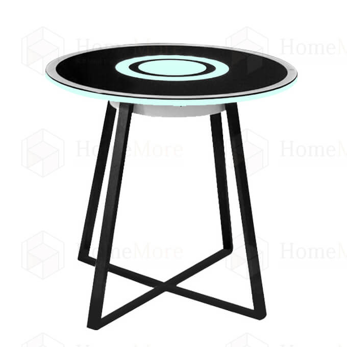 Side Table Speaker With Party Light Glass Top 01