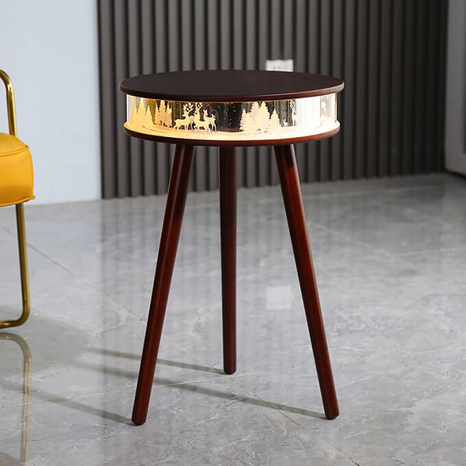 Round Side Table With Speaker & Party Light 01