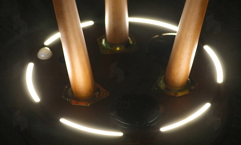 Round Classic Side Table Speaker With LED Light Sensor Light