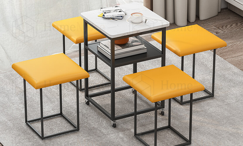 Orange 5-In-1 Magic Cube Ottoman 07