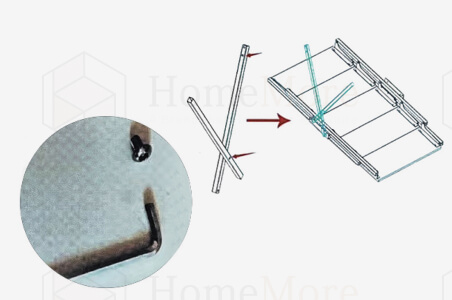 Multi-functional Shelf & Dining Table Installation Step 4