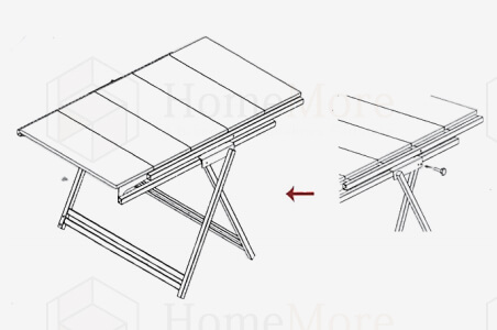 Multi-functional Shelf & Dining Table Installation Step 8